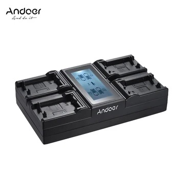 Andoer NP-FW50 NPFW50 4-Kanals Digital Kamera Batteri Lader for Sony a7 a7R a7sII a7II a6500 A6300 a7RII NEX-Serien