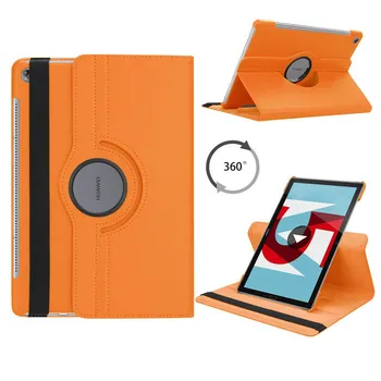 Folio Case for Huawei MediaPad M5 10.8 Tablet Tilfeller 360 Graders Roterende Stativ Skinn Beskyttende Deksel MediaPad M5 Pro 10 10.8