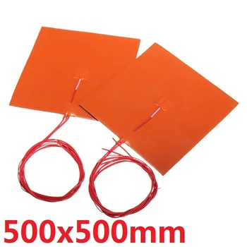 500 X 500 MM 1000W@220V med 100k Termistor & PSA Silikon Oppvarming Pad Fleksibel Oppvarmet Matte Til 3D Printer Varme Bed