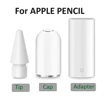 Original Magnetiske Erstatning Cap / Lader Adapter For Apple Blyant 1. Gen，Reservedeler Nib Tips For Apple Blyant 1. og 2. Generasjons iPad
