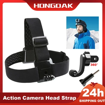 HONGDAK Hode Stropp For Gopro Go Pro Hero 11 10 9 8 7 SJCAM Insta360 Hodet Belte Justerbar Bærestropp Action Kamera Accessorise