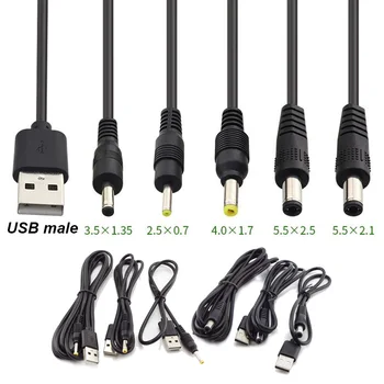 5V USB type A Hann / DC Lader Strømkabel Plug-Kontakten Strømforsyning Extension Kabel 22AWG 3A