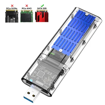 M2 Til SSD USB 3.0 Adapter M2 SSD TILFELLE SATA Kabinett For PCIE NGFF SATA-M / B-Tasten (SSD Disk Boksen For 2230/2242/2260/2280MM