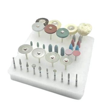 35pcs/Set Dental KW Kit for Sliping eller polsk Keramikk/Porselen Brukes til å Laborary DIY Hobbyer Diamond Burs Pensel Verktøyet Tannlege