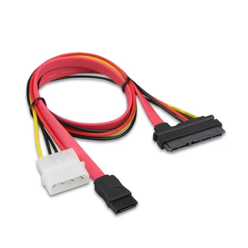 30cm /50cm SATA-Combo 15 Pin Makt og 7Pin Data Kabel-4 Pinners Molex til Seriell ATA-Leder kabel molex til sata-strøm adapter