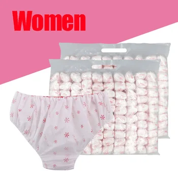 100pcs Engros non-woven kvinners undertøy disponibel enkelte emballasjen disponibel reise bleier badstue club undertøy