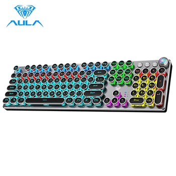 NY AULA Mekanisk Tastatur Blå/ Svart/Rød/Brun Bytte Gaming Tastatur til Nettbrett Desktop LEGGE til russisk spansk arabisk og hebraisk