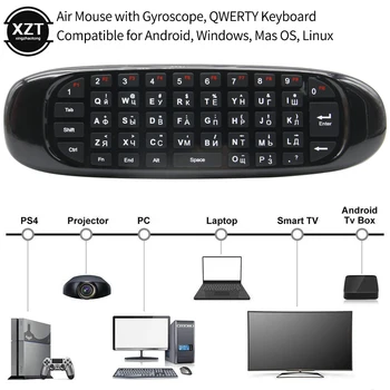 Air Mouse C120 Trådløst Tastatur Airmouse 2,4 Ghz Tastatur Gyroskop RF-Fjernkontroll For Android Smart-TV-Boks Mini-PC