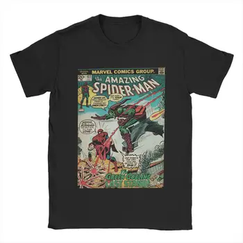 Menn The Amazing Spiderman Tegneserie Spiderman T-Skjorter Disney Marvel 100% Bomull Klær Rund Krage T-Skjorte Gaveide T-Skjorte