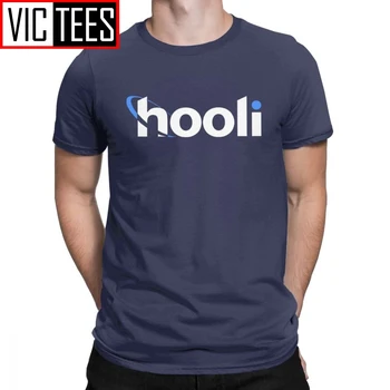 Hooli Logo Silicon Valley T-Skjorter Menn Aviato Geek Tv Nerd Richard Humor 100% Bomull T-Skjorte Korte Ermer T-Skjorte Idé Topper