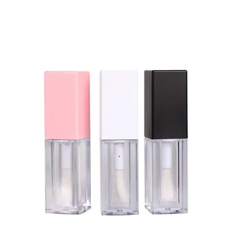 Nye 5ml Square lipgloss Rør Stor Børste Kosmetisk Beholdere Engros Sminke, Skjønnhet Leppestift Lip Balm Pakking Flasker