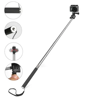Selfie Stick selvutløser Artefakt Håndholdt Teleskopisk Brakett Adapter Kanten Monopod Selfie Stick For Gopro actionkamera