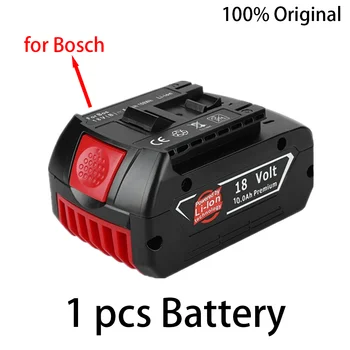 10ah Li-ion-18V-batteri for elektrisk drill for Bosch BAT609 BAT609G BAT618 BAT618G BAT614 + 1 char