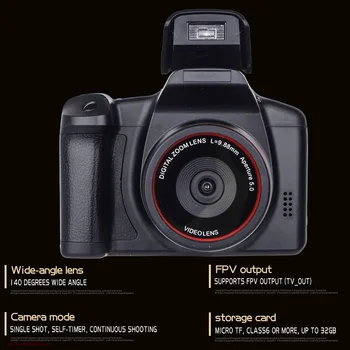 Oppgradering Digital Full HD1080P 16x Digital Zoom Kamera, Profesjonelt Kamera Videokamera Vlogging Hd-Kamera