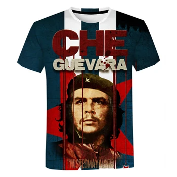 Flott Berømte Helten Che Guevara Trykt 3D Menn T-skjorte 2022 Siste Mote Sommer Hot Salg Trendy Uformell Overdimensjonert Kort T-Skjorter