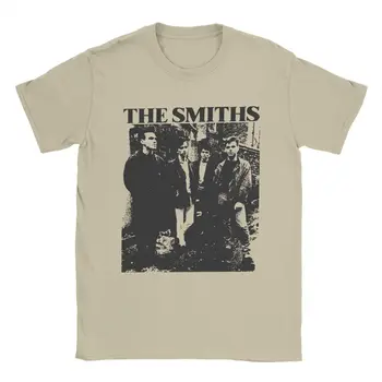 The Smiths Vintage Blyant Tegning Stil T-Skjorte for Menn Musikk Uformell Ren Bomull T-Skjorte O Sleeve T-Skjorte Klær