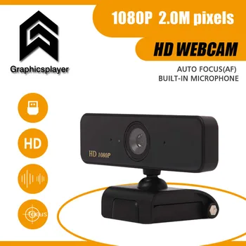 AF 1080P HD-Webkamera Datamaskinen HD-kamera innebygd mikrofon autofokus Web-kamera for video-webcast
