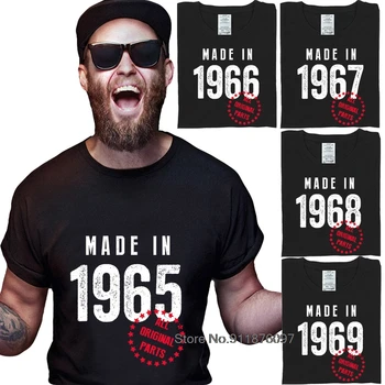 Morsomme T-skjorte Mann bursdagsgave 100% Bomull Retro TShirts 1965 1966 1967 1968 1969 Vintage Print Mann Rund Hals Klær