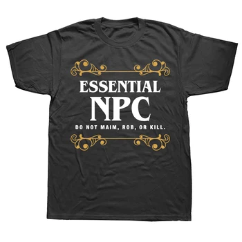 Viktig NPC Ikke-Spillbar figur Gaming T-Skjorter Grafisk Bomull Streetwear med Korte Ermer og Bursdag Gaver T-skjorte Menns Klær
