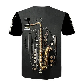 2022 Gitar Art musikkinstrument 3D Full Utskrift Mote Tenåringer Klær T-Skjorte Unisex Stil t-skjorte