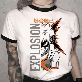 Japansk Anime Helten Min Akademia T-Skjorte for Menn Harajuku Boku Ikke Helt Akademia t-skjorte Anime Bakugou Graphic T-skjorte Unisex-Mannlige Topper