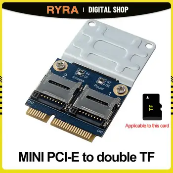 RYRA Dual Micro - SD SDHC-SDXC-TF Mini PCIe-minnekortleser MPCIe Til 2 Mini-Sdcards Mini Pci-E-Adapter 2 SSD HDD For Laptop