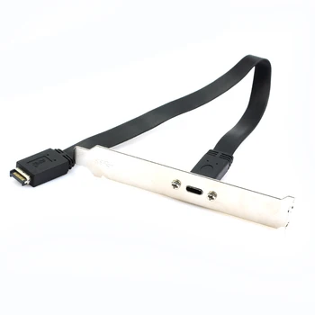 USB 3.1 frontpanelet Header Skriv inn E-Hann Til USB-C Type C Kvinnelige Utvidelse Kabel-30cm Datamaskin-Hovedkort Kontakt Wire Ledningen Linje