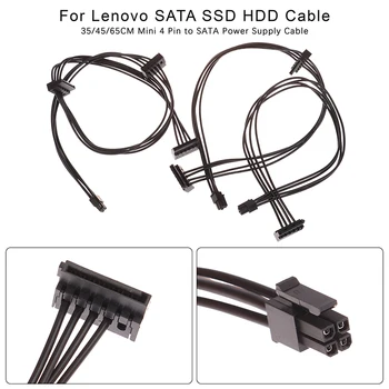 35cm/45cm/65cm Mini 4Pin til SATA-Power Kabel For Lenovo SATA SSD HDD Kabel 18AWG