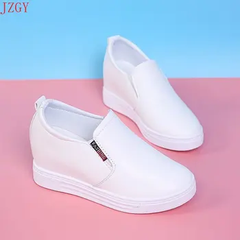 2022 lagt tøffel plattform non-slip flatskjerm skinn mote casual sko kvinner er flat hvit sko kvinner sko