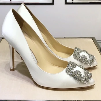 Europeiske og Amerikanske kvinner ' s nye høyhælte diamant spenne dekorative sko