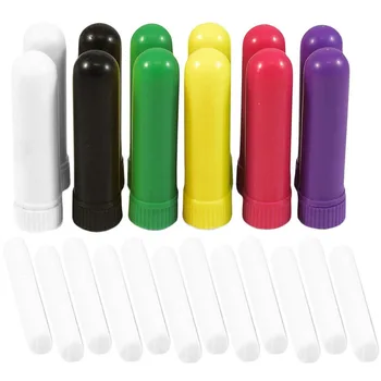 10 Farge Kina Produsent Tykkere Blank Nasal Inhalator Pinner Av Plast Aromaterapi Inhalator Container