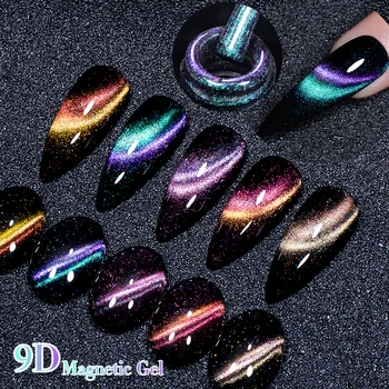 MØTES på TVERS av 7ml 9D Magnetiske Gel neglelakk Fargerike Semi Permanent Suge Av UV-LEDEDE Gel Lakk Nail Art Design For Manikyr