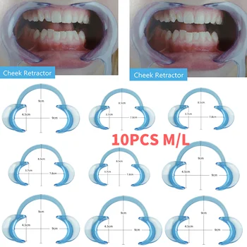 10Pcs/mye Dental C-form Kinn Retractor Tannbleking Munnen Åpen Munn Spreader Lip Form Åpneren Tannlege Kjeveortopedisk Verktøy