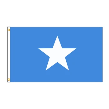 VERTIKAL 90x150cm Somalia Flagg På Blå Bakgrunn Flagget Til Pynt