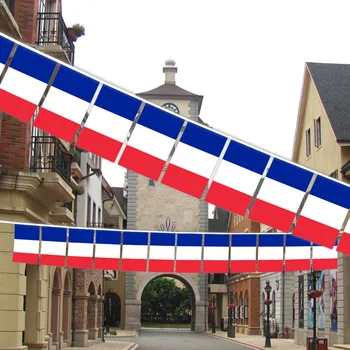 Frankrike vimpler, flagg 14x21cm 20pcs/set FR Frankrike fransk Vimpelen String Banner Buntings Festival Party Ferie dekorasjon