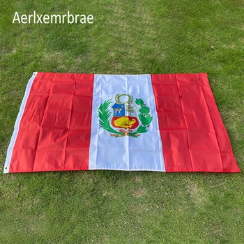 gratis frakt aerxemrbrae flag150x90cm PER PE peru flagg