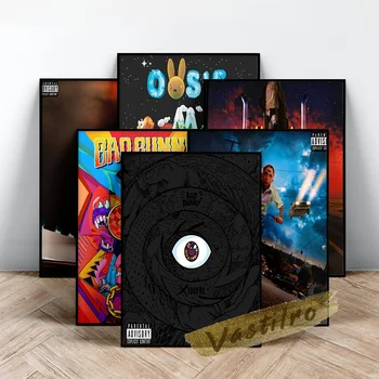 Rapper Dårlig Bunny Album Cover Plakaten, Hip Hop Rap Sanger Veggen Kunst -, Musikk-Stjerners Veggen Bildet, Moderne Mote Vegg Innredning, Idé Gave
