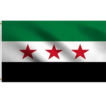 Rask Levering 100% Polyester Republikken Syria Syriske Arabiske Flagg