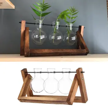 Hjem Innredning Planter Terrarium Bordplate Bonsai Tre-Ramme Hydroponic System Vaser Glass Vase Flower Pot