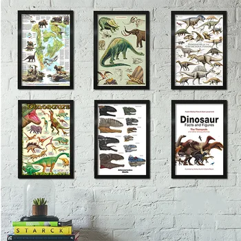 Tegneserie barnas rom vegg dekorasjon dyr plakater Jura alder dinosaur wallstickers familie veggdekorasjon art o604