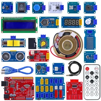 Enkel Startpakke Lett-plugg fargerike XH 2.54 mm socket Sensor Kit med MP3-RTC LCD-Temperaturføler NTC-modulen for Arduino