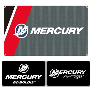 3X5Ft Mercury Racing Bil Flagg Banner Dekorasjon 90x150cm Jemony