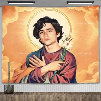 Saint Timothee Chalamet Billedvev Veggen Henger Innredning Kunst Plakater Snopp Dogg Jesus Tepper Teppe Estetiske Roms Dekorasjon