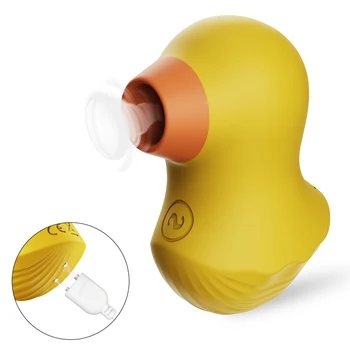 Suge Vibrator Duck Vibrasjon Sucker Oral Slikker Blowjob Klitoris Stimulator Brystvorte Tunge Suge Voksen Sex Leketøy for Kvinner Ma
