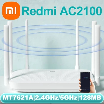 Xiaomi MI Redmi Ruter AC2100 Dualcore Cpu Kraftig 5G Dual-band Gigabit Port Signal Ekstrautstyr WI-fi ThroughWall Gaming Ruting