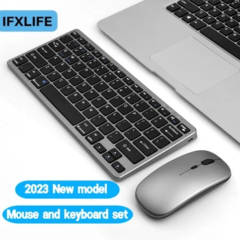 IFXLIFE Trådløs Bluetooth5.0&2.4 G Mus og Tastatur Suite Kombinasjon Støtter Android/Windows/Macios Bærbare datamaskiner, Ipad,Macbook